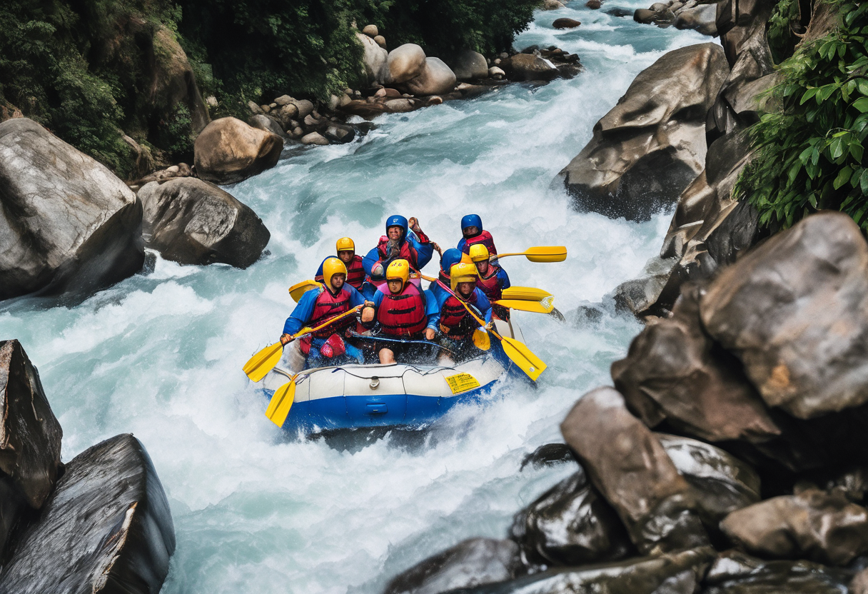 Experiencing the Adrenaline Rush of White Water Rafting in Nepal